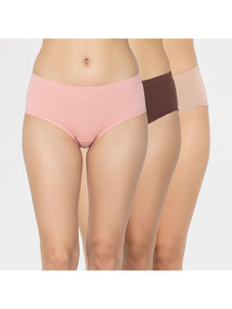 Zivame - Medium Rise Full Coverage Hipster Panty (Pack of 3) - Multicolor