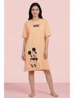 Zivame - Knit Cotton Loung wear Night Dress - Sunburst