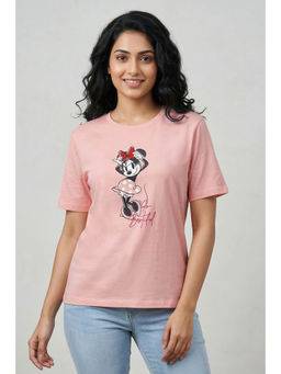 Zivame - Knit Cotton Loungewear T-Shirt - Gossamer Pink