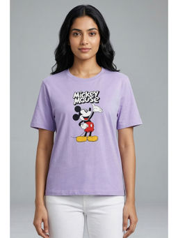 Zivame - Knit Cotton Loungewear T-Shirt - Pastel Lilac