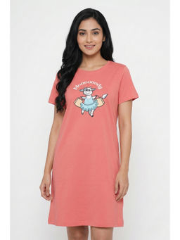 Zivame - Farm Lore Knit Cotton Knee Length Night Dress - Lantana