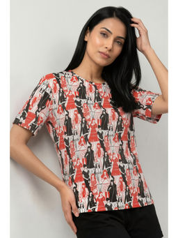 Zivame - Devil Wears Prada Knit Cotton Loungewear T-Shirt - Lucent White