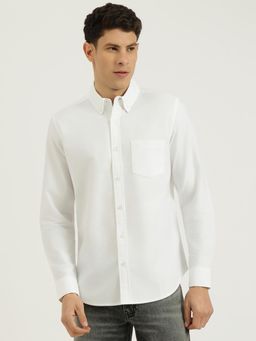 United Colors of Benetton - Men White Regular Fit Solid Shirt