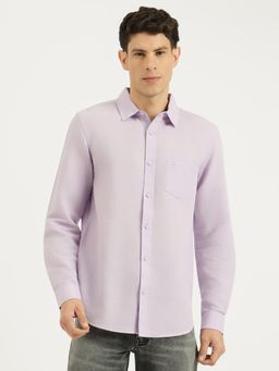 United Colors of Benetton - Men Lavender Solid Regular Fit Shirt