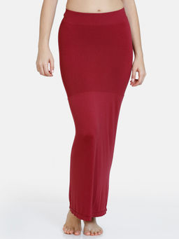 Zivame - Seamless All Day Flared Saree Shapewear - Maroon