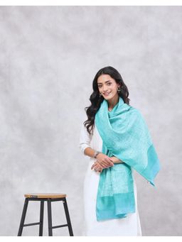 Fabindia - Turquoise Silk Stole