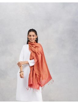 Fabindia - Rust Silk Reversible Stole