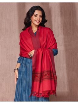 Fabindia - Pink Wool Hand Woven Shawl