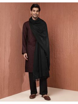 Fabindia - Black Wool Woven Men Shawl