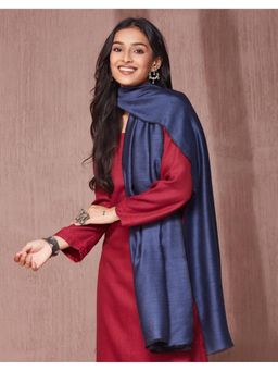 Fabindia - Blue Wool Blend Stole