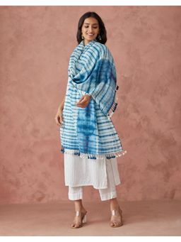 Fabindia - Indigo Wool Tie & Dye Stole