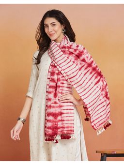 Fabindia - Maroon Wool Tie & Dye Stole