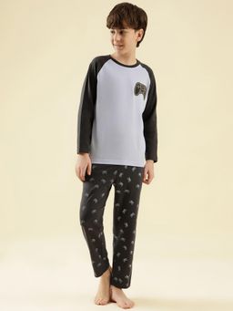 Lil Tomatoes - Boys Blue Graphic Cotton Night Suit