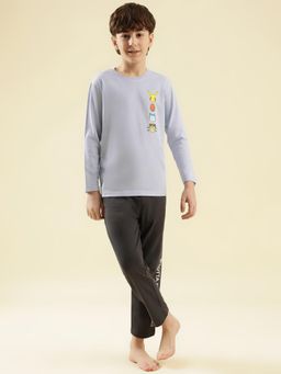 Lil Tomatoes - Boys Blue Graphic Cotton Night Suit