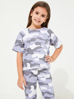 CHERRY CRUMBLE BY NITT HYMAN - Multi-Color Camouflage Paramilitary Co-Ord (Set of 2)