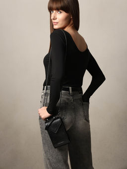 VERO MODA - Women Black Solid Chain Strap Sling Bag