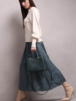 VERO MODA - Women Green Handbag with Detachable Strap