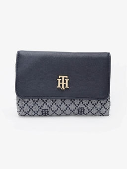 Tommy Hilfiger - Women Navy Blue Polyester Tri-Fold Wallet