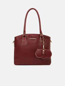 Caprese - Women Maroon Shoulder Bag with Detachable Strap and Sunglass Case (M)
