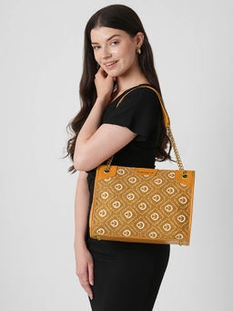 Caprese - Women Florida Tan Shoulder Bag Ideal for 16 Inch Laptop Bag (M)