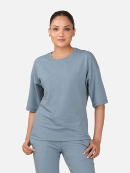 Wear Jukebox - Blue Cloud Comfort Oversized T-shirt