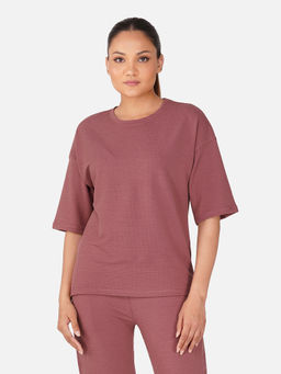 Wear Jukebox - Burgundy Cloud Comfort Oversized T-shirt