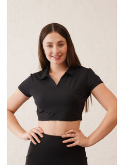 RYZ - Black Solid Polo T-shirt