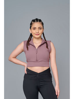 RYZ - Purple Zip Crop Top