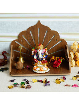 eCraftIndia - Sunrays Design Laminated Wood Pooja Temple/Mandir