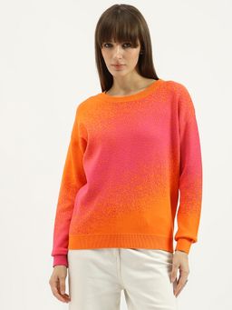 United Colors of Benetton - Orange Round Neck Ombre Sweater