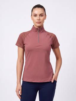 Fitkin - Women's Mauve Zipper Training Tshirt