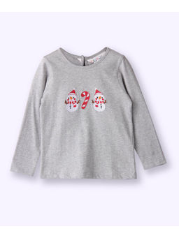 Beebay - Grey Snowman Full Sleeve T-Shirt