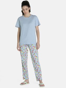 Puma - Tee & Design Joggers Womens Blue Sets Blue (Set of 2)