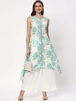 R&B - Women Green Floral Printed Kurta