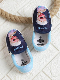 Kidsville - Navy Blue Official Frozen Printed Sneakers For Kids