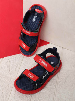 Kidsville - Navy Blue Official Spiderman Printed Sandals For Kids
