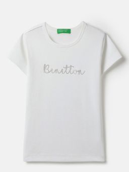 United Colors of Benetton - Regular Fit Round Neck T-Shirt White