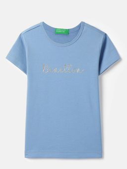 United Colors of Benetton - Regular Fit Round Neck T-Shirt Blue