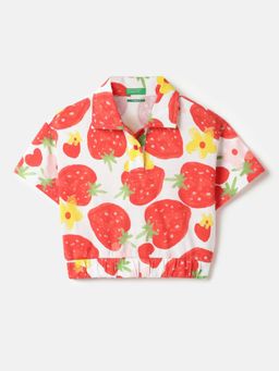 United Colors of Benetton - Cropped Polo T-Shirt Multi-Color