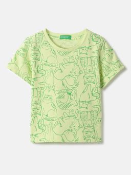 United Colors of Benetton - Regular Fit Round Neck T-Shirt Green