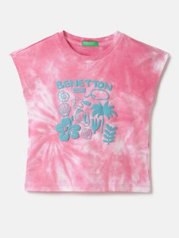 United Colors of Benetton - Regular Fit Round Neck T-Shirt Pink