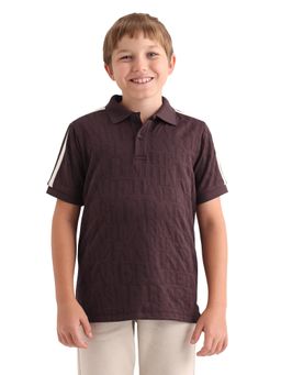 RARE ONES - Tape Detail Jacquard Polo T-Shirt