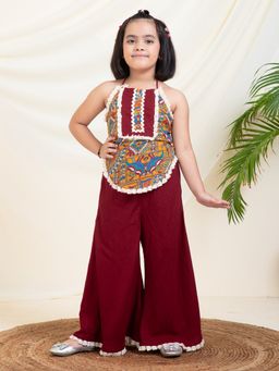 Bugandbees - Abstract Print Adjustable Halter Neck Co-Ord Set