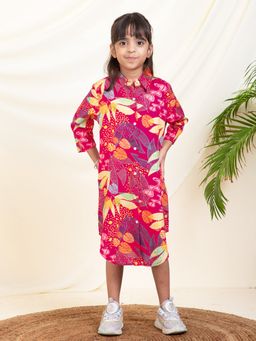 Bugandbees - Tropical Print Shirt Dress