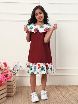 Bugandbees - Scalloped Collar A-Line Dress