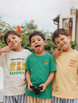 Somersault - Boys Graphic Multi Cotton T-Shirt (Pack of 3)