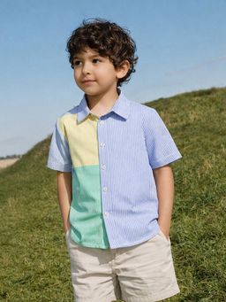 Somersault - Boys Stripe Multi Cotton Shirt