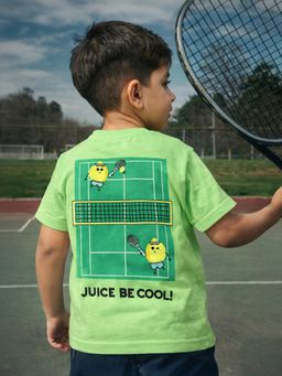 Somersault - Boys Graphic Green Cotton T-Shirt