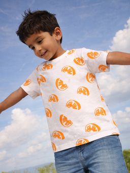 Somersault - Boys Fruit White Cotton T-Shirt