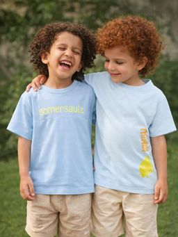 Somersault - Boys Typography Multi Cotton T-Shirt (Pack of 2)